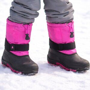 Kamik Lavender and Black Waterproof Boots With Optional Liner Big Kid Size 4